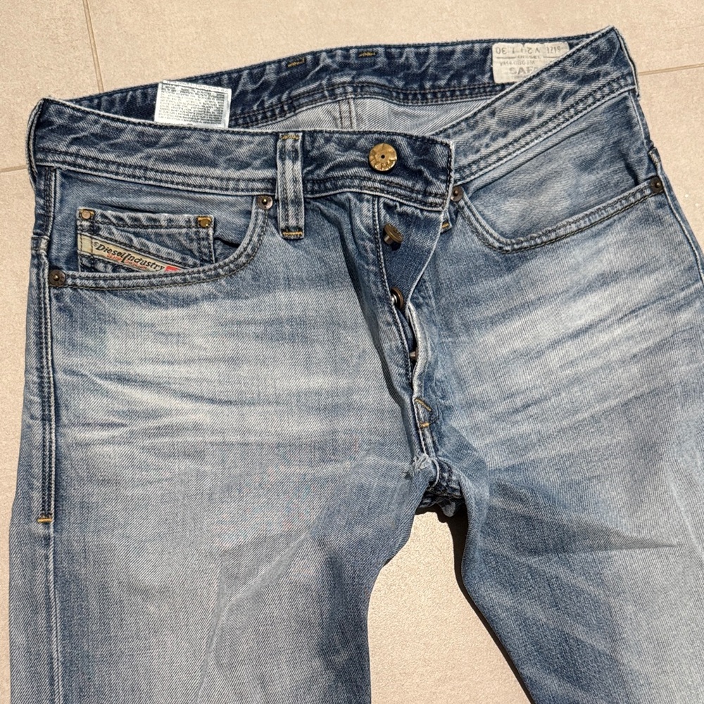 Diesel 29 SAFADO REGULAR SLIM STRAIGHT Men's Blue Distressed 100% cotton Jeans